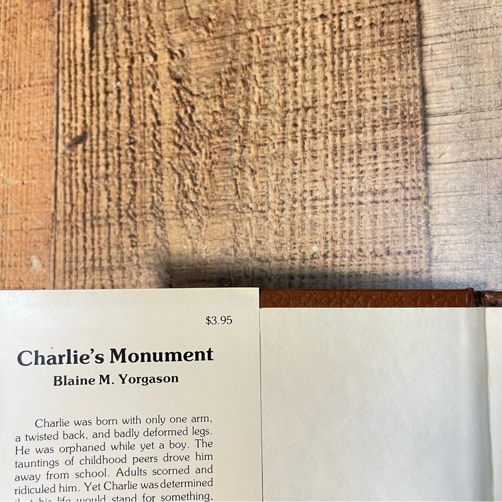 Vintage Charlie's Monument by Blaine M. Yorgason Hardcover Book Lds Fiction